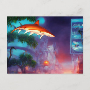 El tiburón en la postal del cielo