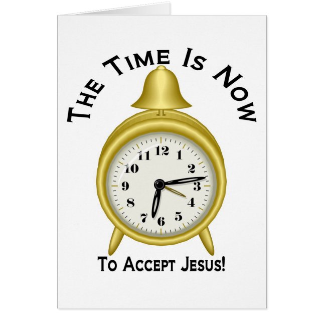 El tiempo ahora es aceptar el despertador de Jesús (Frente)