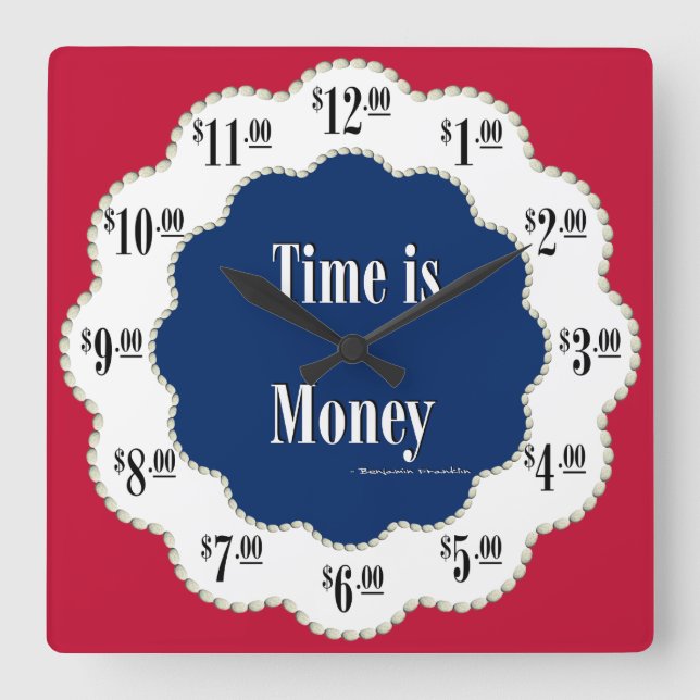 El tiempo es oro reloj americana (Anverso)