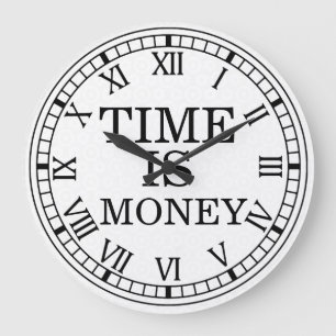 El tiempo es oro reloj de pared