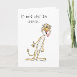 ¡El tiempo largo, ningún escribe! Tarjeta del león