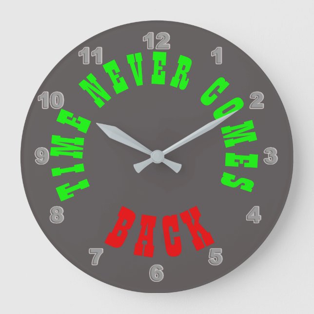 El tiempo nunca vuelve al reloj de pared (Anverso)