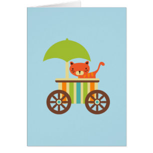 El tigre de bebé lindo en el carro del helado