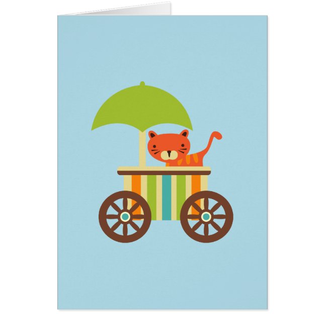 El tigre de bebé lindo en el carro del helado (Frente)