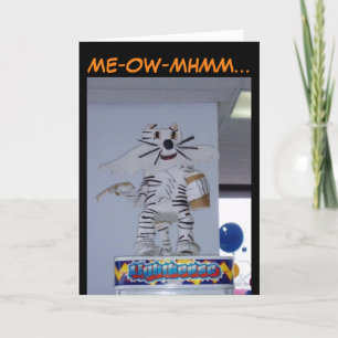 "El tigre de pizza de B&B", tarjeta de agradecimie