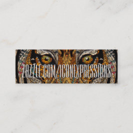 El tigre metálico observa tarjetas de visita