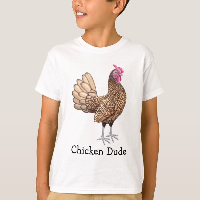 El tipo del pollo embroma la camiseta (Anverso)
