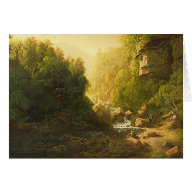El torrente de la montaña, c.1820-30 (aceite en (Anverso (Horizontal))
