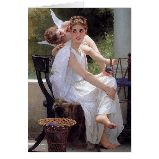 'El trabajo interrumpido' de Bouguereau - Tarjeta (Frente)