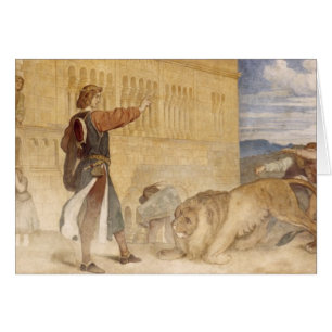 Él trató los leones como si él bromeaba