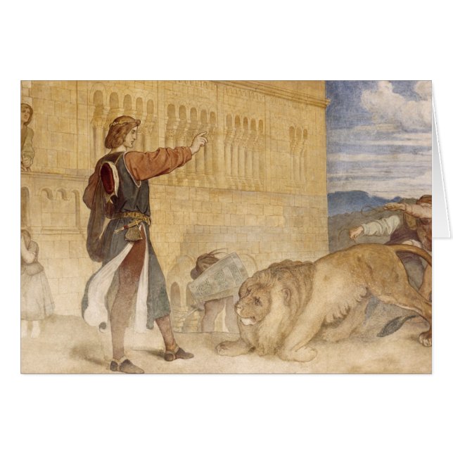 Él trató los leones como si él bromeaba (Anverso (Horizontal))