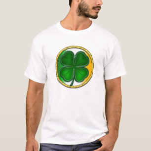 El trébol colorea la camiseta