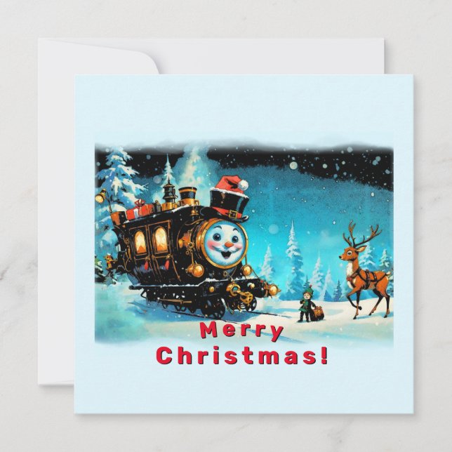 El tren de regalo - Escena de Navidades (Anverso)