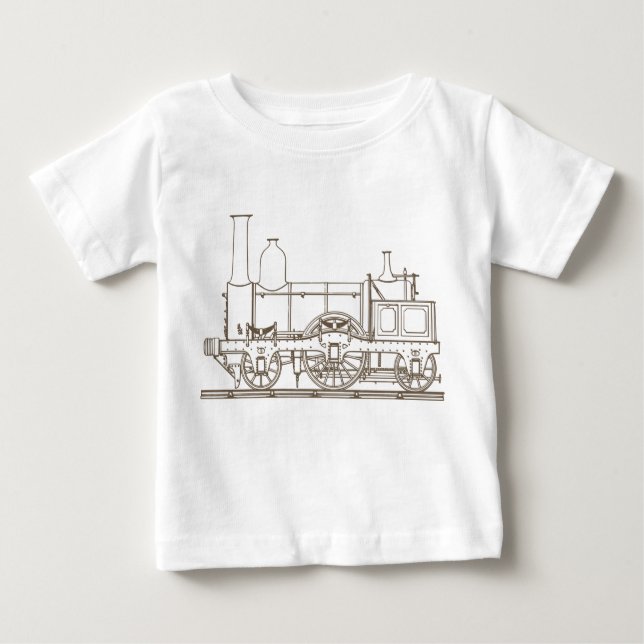 el tren del vintage embroma la camiseta (Anverso)