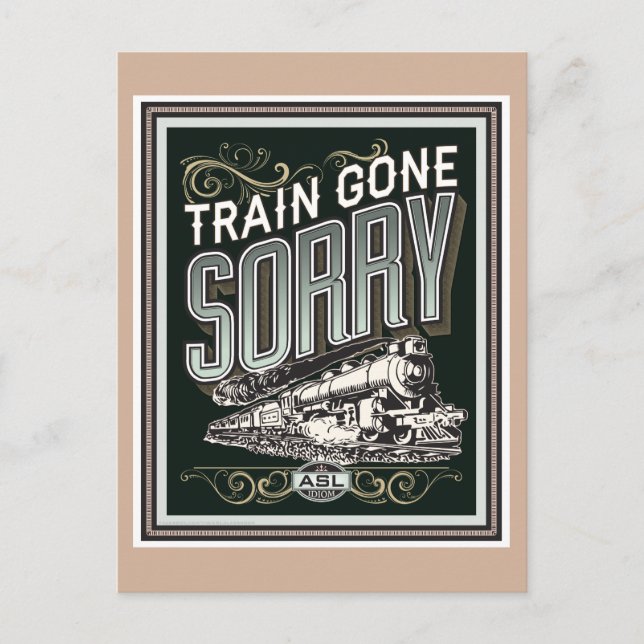 El tren se fue, lo siento. postal (Anverso)