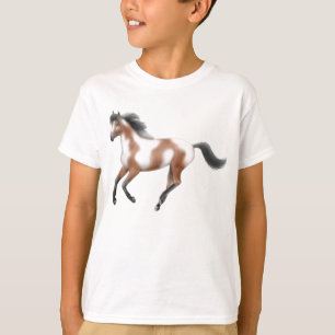 El tri caballo de la pintura embroma la camiseta