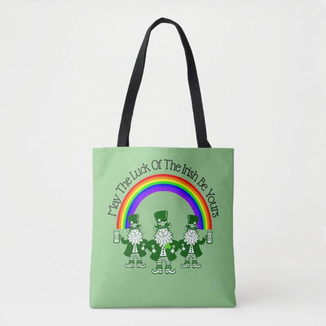 El Trío De Leprechaun Por Toda La Bolsa De Tote Im (Anverso)
