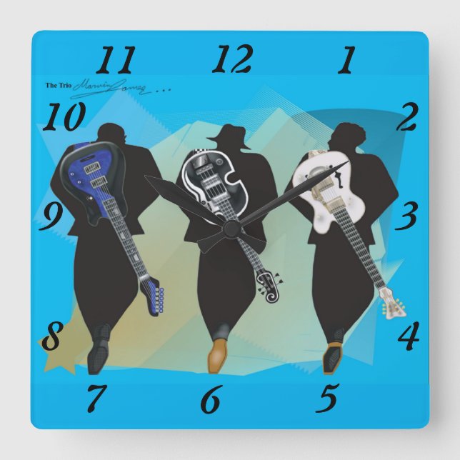 El Trío - Reloj de pared de acrílico (Anverso)