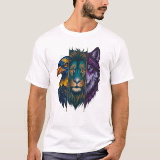 El Trío Salvaje Vibrante 🐾 | Camiseta para Hombre
