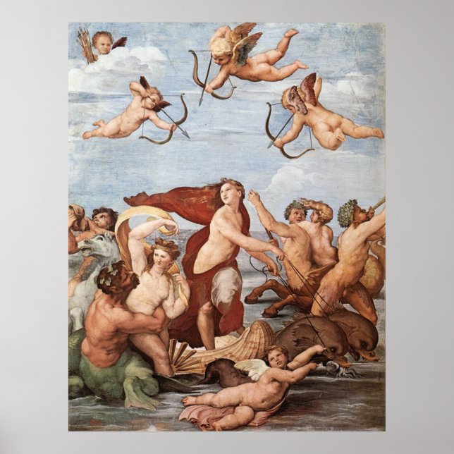 El triunfo de la impresión de lienzo de Galatea (Frente)