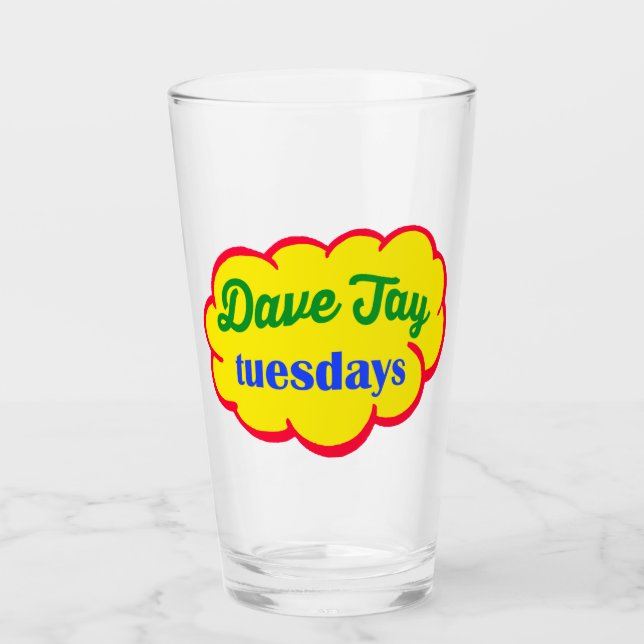 El Tumbler con el logotipo clásico Dave Jay Tuesda (Anverso)