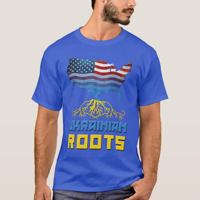 El ucraniano americano arraiga las camisetas (Anverso)
