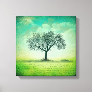 El último árbol lienzo envuelto de 12" x 12", 1,5"