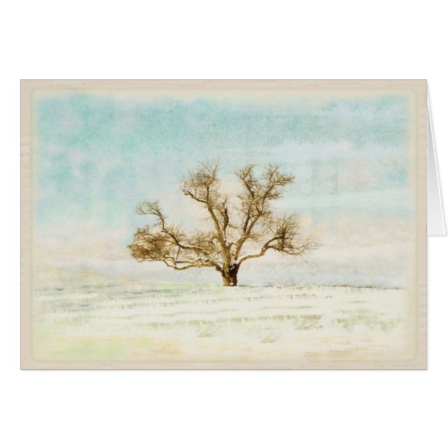 El un árbol - tarjeta en blanco (Anverso (Horizontal))