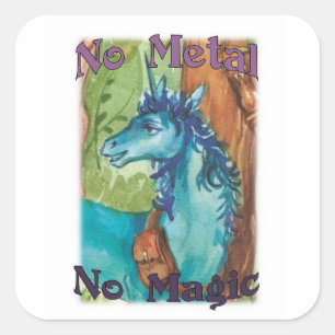 El unicornio azul sin Pegatinas mágicos Metalizado