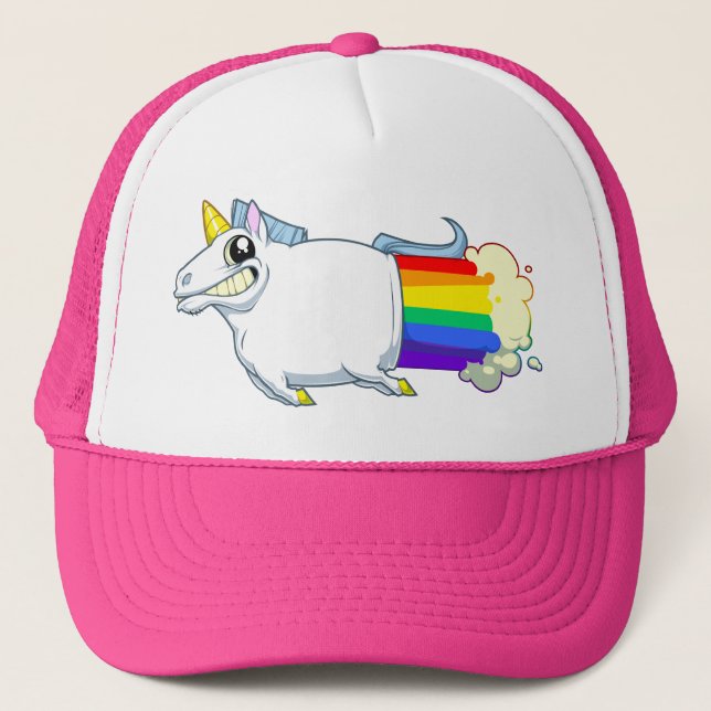 El unicornio Farts gorra del camionero (Anverso)