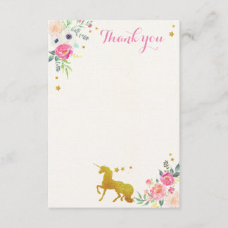 El unicornio le agradece tarjeta de nota