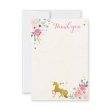 El unicornio le agradece tarjeta de nota