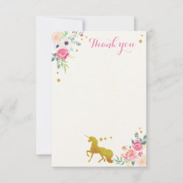 El unicornio le agradece tarjeta de nota