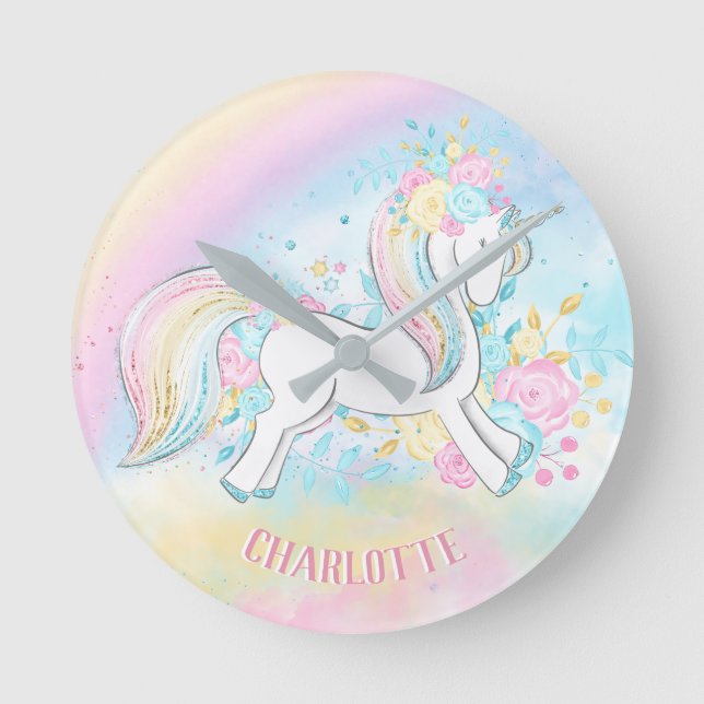 El unicornio personalizado embroma el reloj de (Anverso)