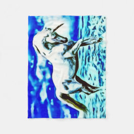 El unicornio soña la manta del paño grueso y suave