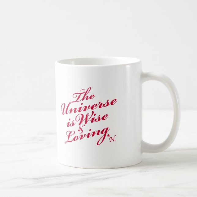 El universo es taza blanca clásica sabia y (Derecha)