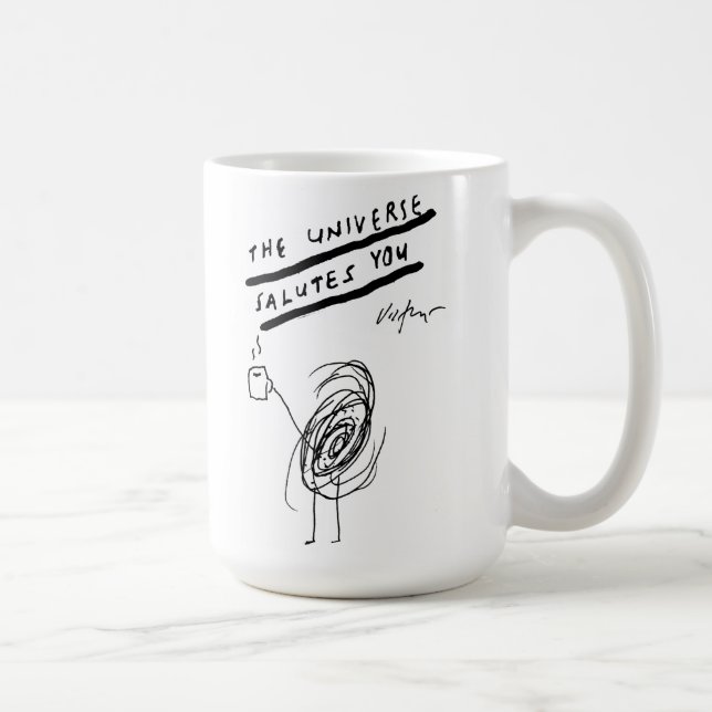 El universo le saluda - taza de café de Victore (Derecha)