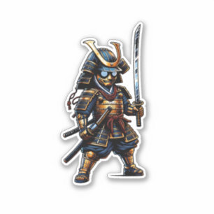 El valiente Pegatina guerrero de Samurai