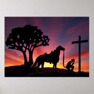 El Vaquero al pie del arte poster