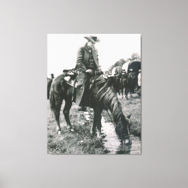 El Vaquero Del Agujero En La Impresión De Los Canv