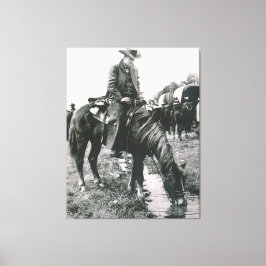 El Vaquero Del Agujero En La Impresión De Los Canv