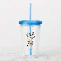 El vaso de acrílico para el hombre sediento