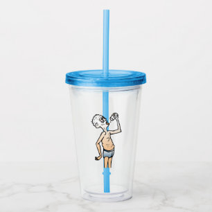 El vaso de acrílico para el hombre sediento