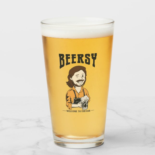 El vaso de cerveza Barman (Anverso (lleno))