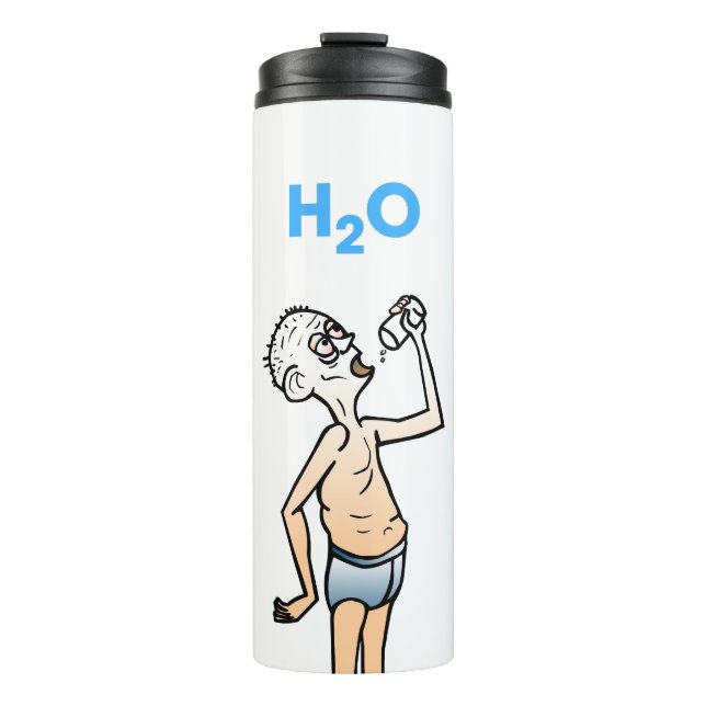 El vaso térmico para hombres sedientos (Anverso)