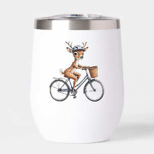El venado caprichoso montando una bicicleta - dibu