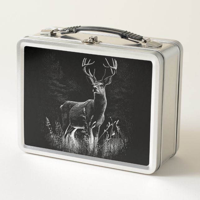 El venado majestuoso en la naturaleza - Arte blanc (Anverso)