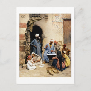 El vendedor de sahleb, postal de El Cairo