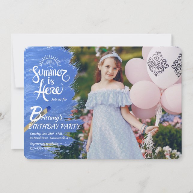 El verano está aquí - Invitación fotográfica (Anverso)