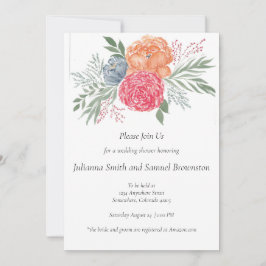 El verano florece la invitación floral moderna